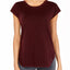 Ideology Vintage-Wine Essential Space-Dyed Lace-Up Back T-Shirt