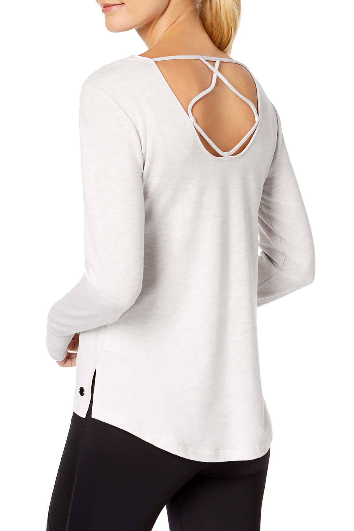 Ideology White Heather CutOut Back Top