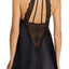 In Bloom by Jonquil Black Satin/Lace Shimmer Chemise