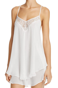 In Bloom by Jonquil Ivory Layered Lace-Trim Chemise thumbnail 1