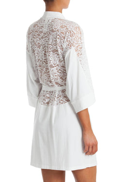 In Bloom by Jonquil White Lace Wrap/Robe thumbnail 2