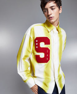 Inc International Concepts Allen Onyia For Inc Varsity Button-up Shirt Snake Eye thumbnail 1