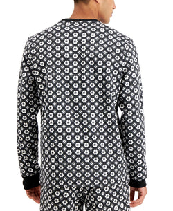 Inc International Concepts Black Floral Medallion Pullover Shirt Deep Black thumbnail 2