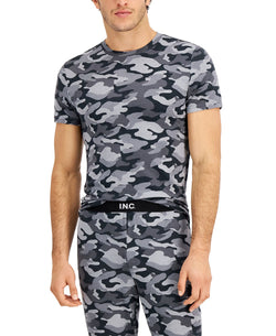 Inc International Concepts Camo-print Pajama Top Grey Camo thumbnail 1
