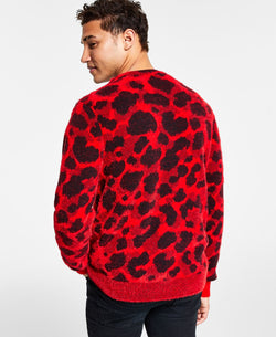 Inc International Concepts Cheetah Cardigan Goji Berries thumbnail 2