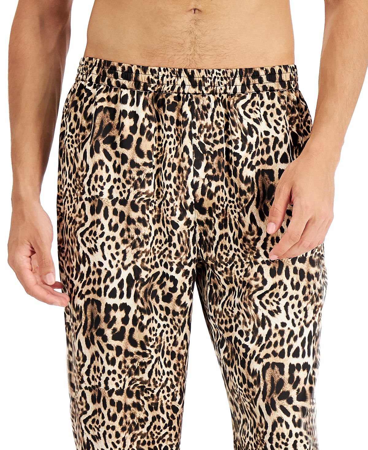 Inc International Concepts Cheetah-print Satin Pajama Pants Animal Print