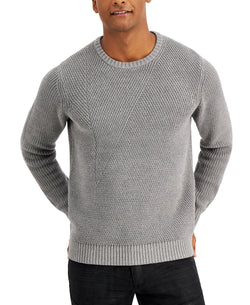 Inc International Concepts Crewneck Letter Sweater Heather Grey thumbnail 1