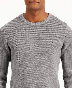 Inc International Concepts Crewneck Letter Sweater Heather Grey thumbnail 2