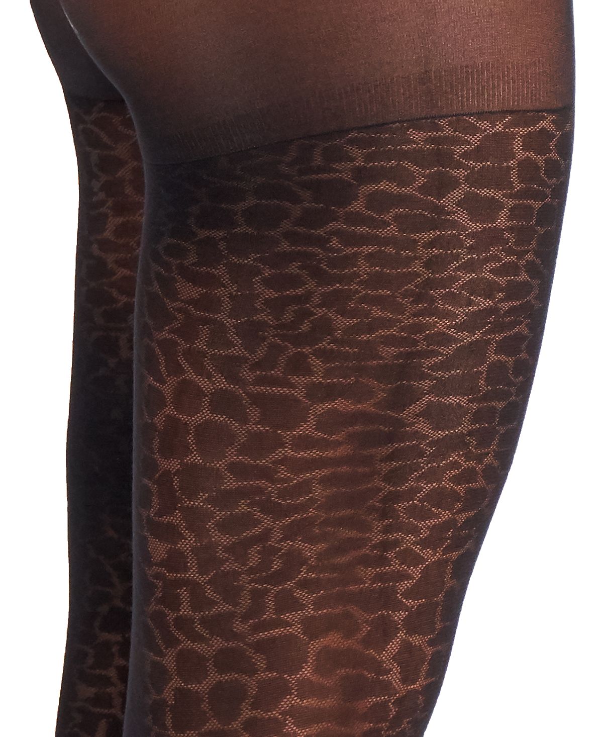 Inc International Concepts Crocodile Print Tights Black