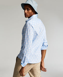 Inc International Concepts Daisy Print Shirt Spacious Skies thumbnail 2