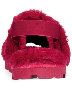 Inc International Concepts Faux-fur Slippers Red thumbnail 2