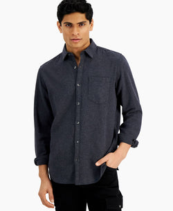 Inc International Concepts Flannel Shirt Deep Black thumbnail 1