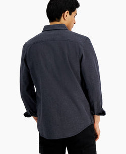 Inc International Concepts Flannel Shirt Deep Black thumbnail 2