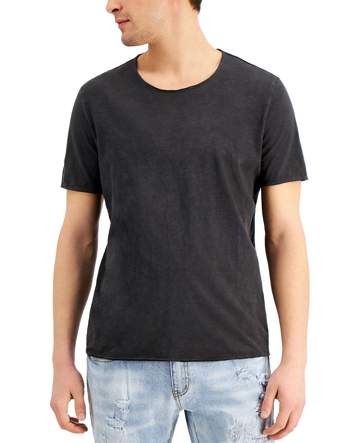 Inc International Concepts Garment-dyed T-shirt Deep Black