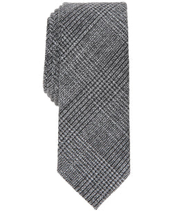 Inc International Concepts Glen Plaid Skinny Tie Black thumbnail 1