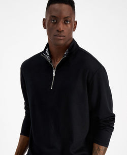 Inc International Concepts Half-zip Sweatshirt Deep Black thumbnail 3