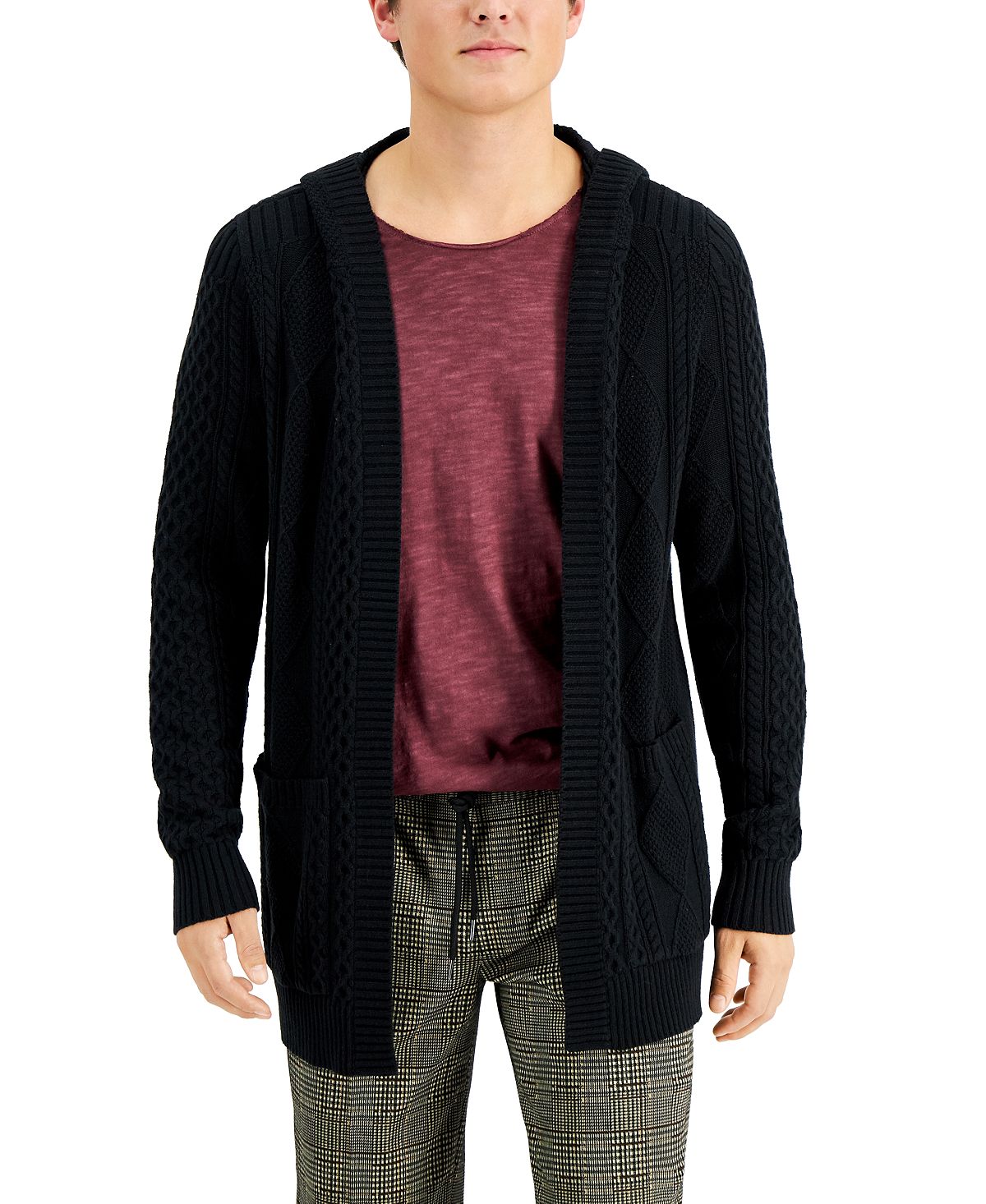 Inc International Concepts Heath Cardigan Sweater Deep Black