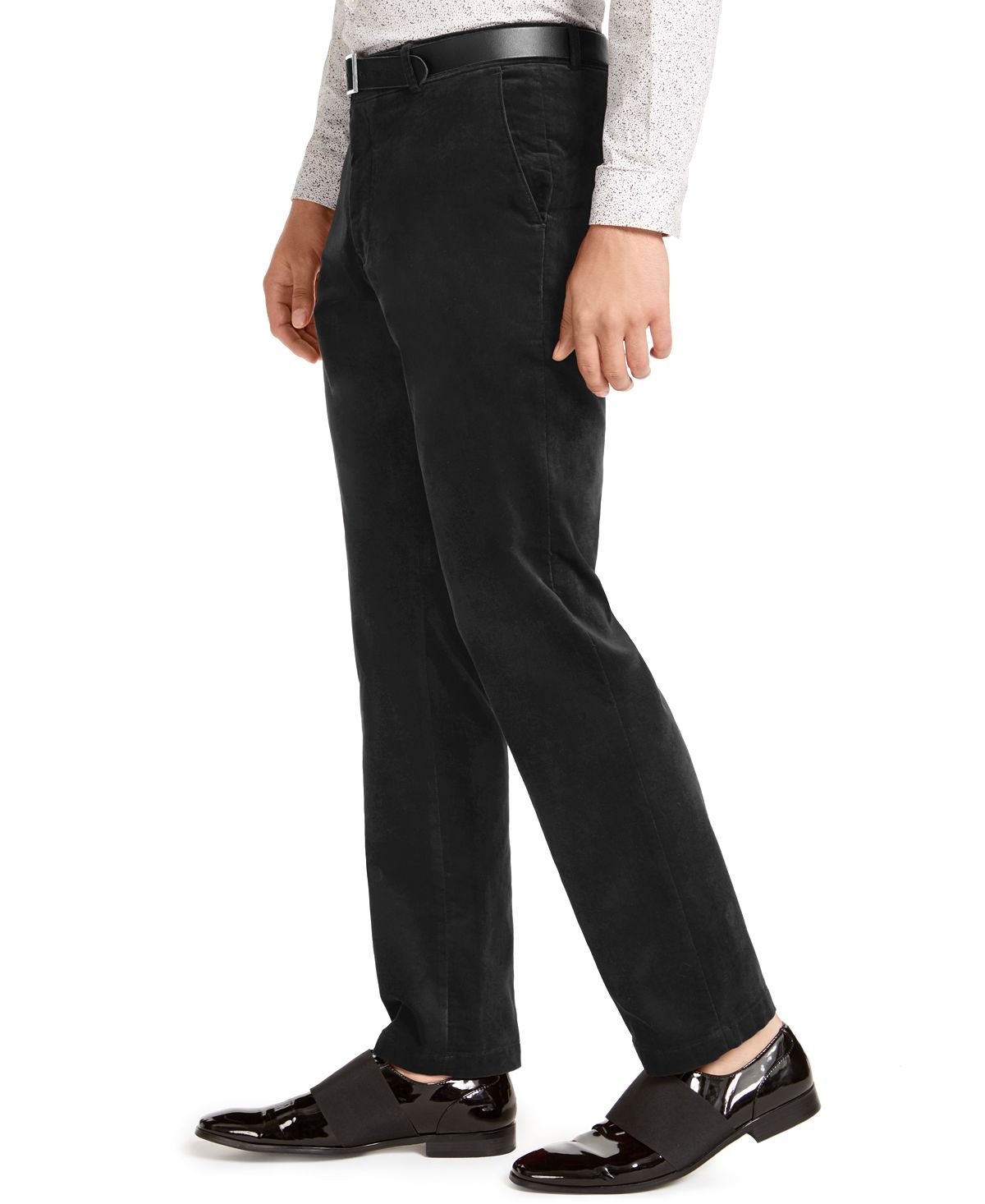 Inc International Concepts I.n.c. Big & Tall Slim-fit Velvet Pants Deep Black