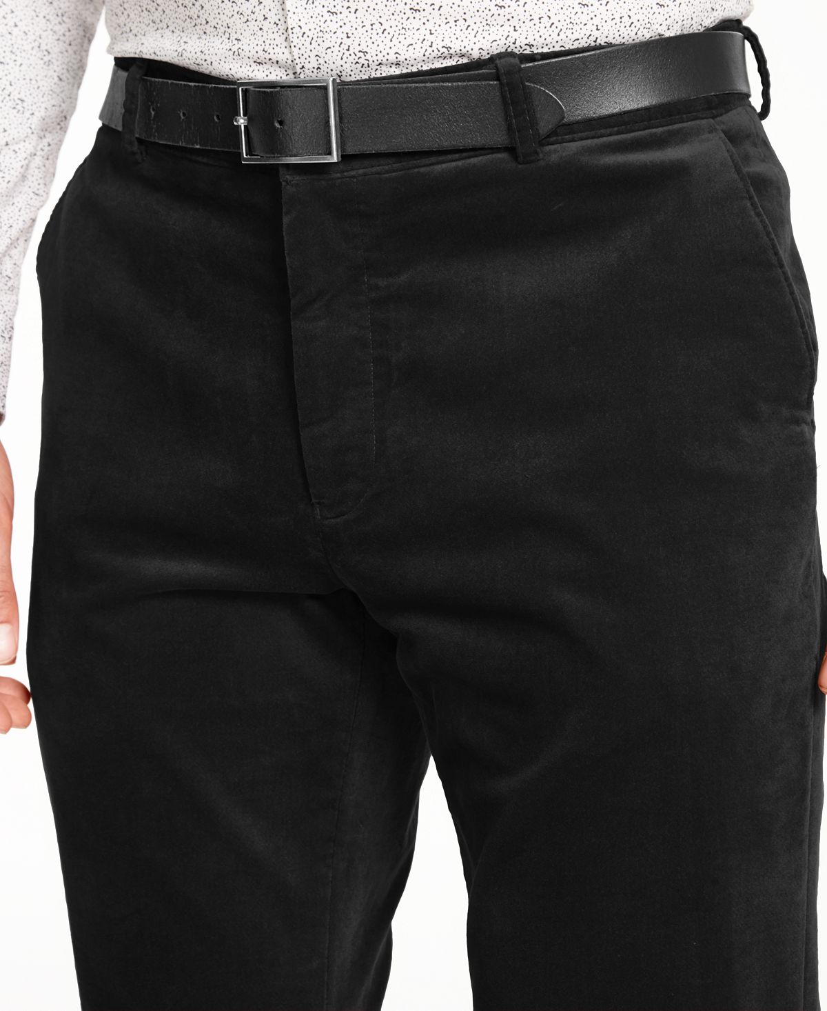 Inc International Concepts I.n.c. Big & Tall Slim-fit Velvet Pants Deep Black