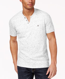 Inc International Concepts I.n.c. Chambers Heathered Split-neck T-shirt White Pure thumbnail 1
