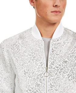 Inc International Concepts I.n.c. Oliver Party Brocade Bomber Jacket White Combo thumbnail 2