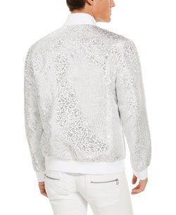 Inc International Concepts I.n.c. Oliver Party Brocade Bomber Jacket White Combo thumbnail 3