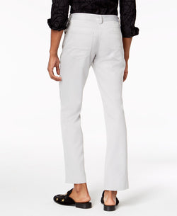 Inc International Concepts I.n.c. Shiny Slim-fit Stretch Pants Stucco Grey thumbnail 2