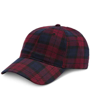 Inc International Concepts I.n.c. Tartan Baseball Cap Burgundy Combo