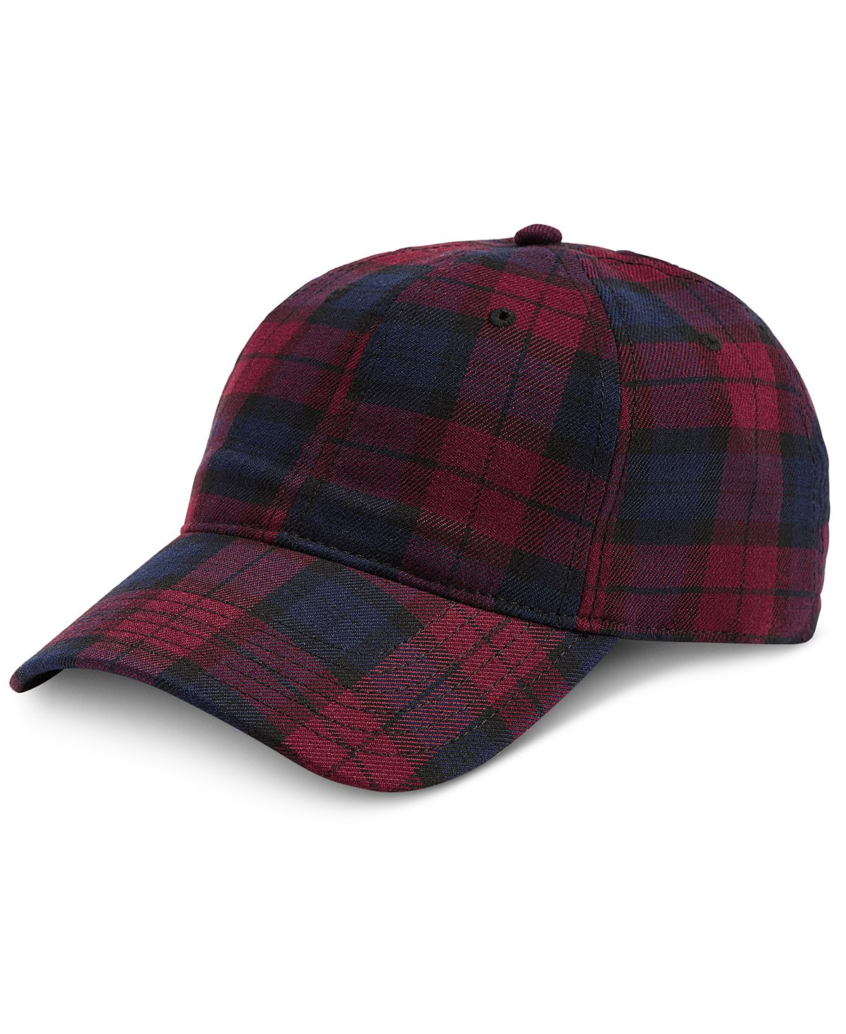Inc International Concepts I.n.c. Tartan Baseball Cap Burgundy Combo
