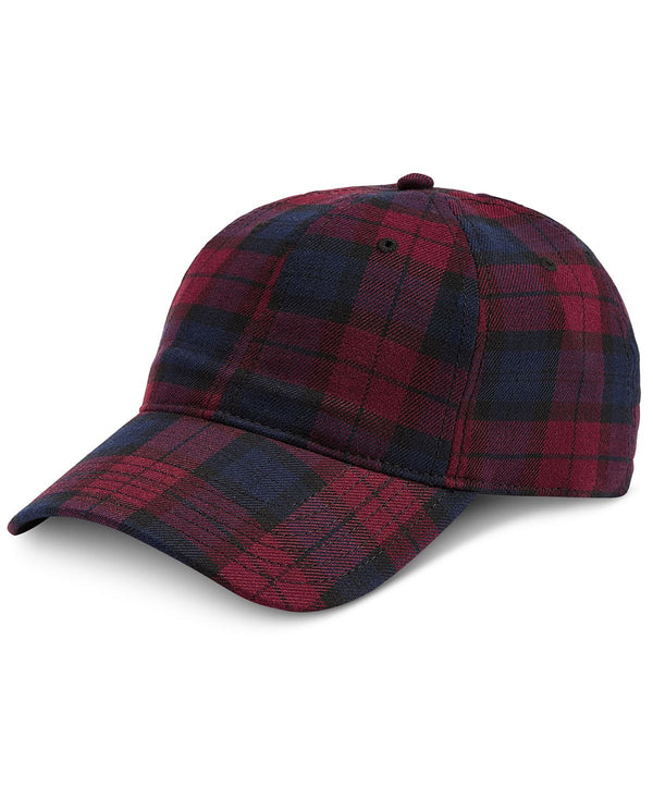 Inc International Concepts I.n.c. Tartan Baseball Cap Burgundy Combo