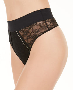Inc International Concepts I.n.c. Wo Lace High-waist Thong Underwear Black thumbnail 2
