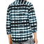 Inc International Concepts Inc Abstract Plaid Shirt Vibrant Turq