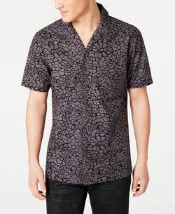 Inc International Concepts Inc Animal Print Camp Shirt Iron Gate thumbnail 1