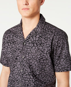 Inc International Concepts Inc Animal Print Camp Shirt Iron Gate thumbnail 2
