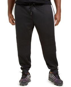 Inc International Concepts Inc Big & Tall Moto Side Stripe Joggers Deep Black thumbnail 1