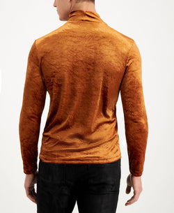 Inc International Concepts Inc Dominic Velvet Turtleneck Sweater Super Copper thumbnail 2