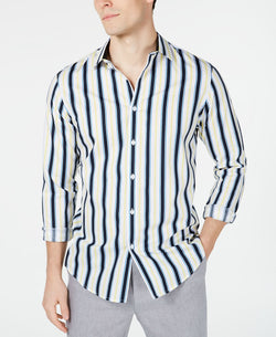 Inc International Concepts Inc Elliot Striped Button-down Shirt White Combo thumbnail 1