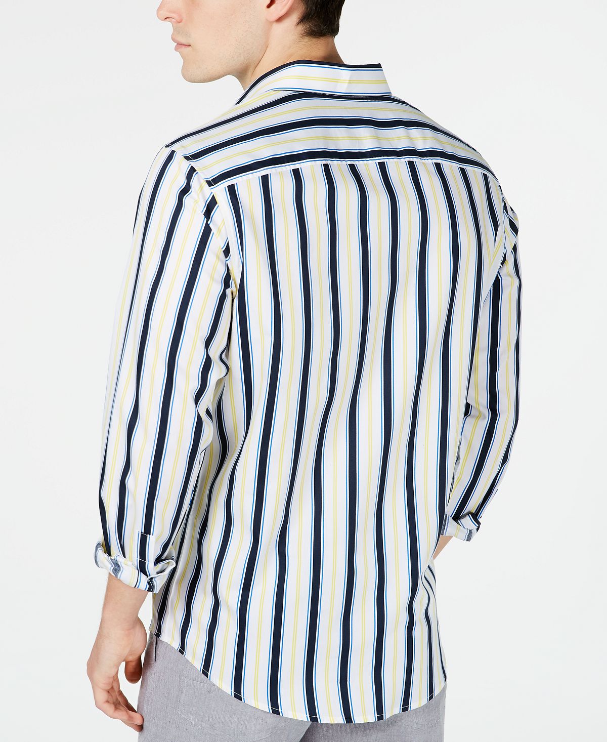 Inc International Concepts Inc Elliot Striped Button-down Shirt White Combo