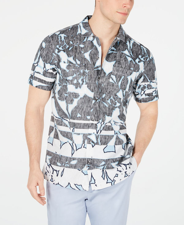 Inc International Concepts Inc Frag Pattern Shirt Pool Party Blue