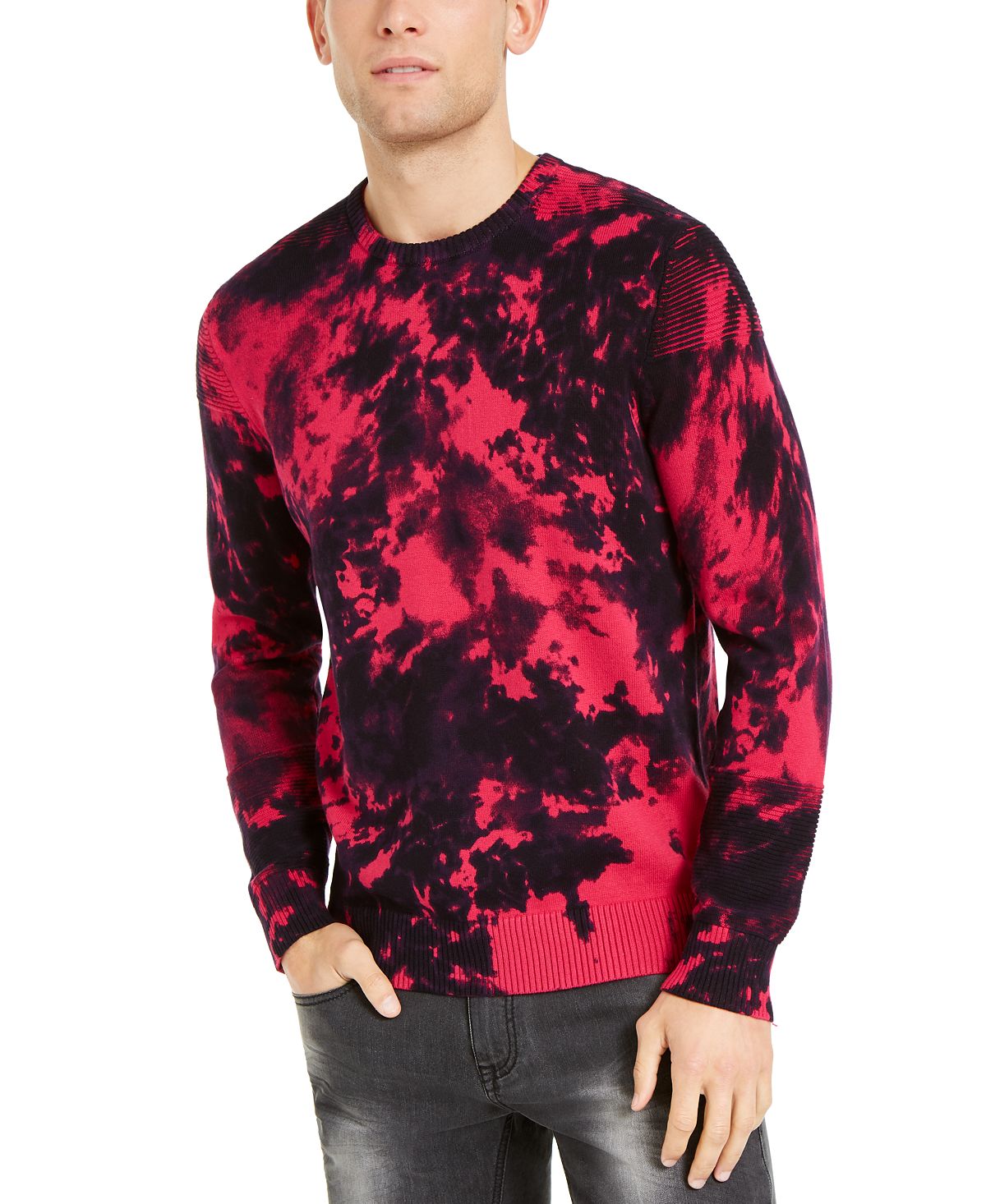 Inc International Concepts Inc Gnover Tie Dye Sweater Radiating Berry