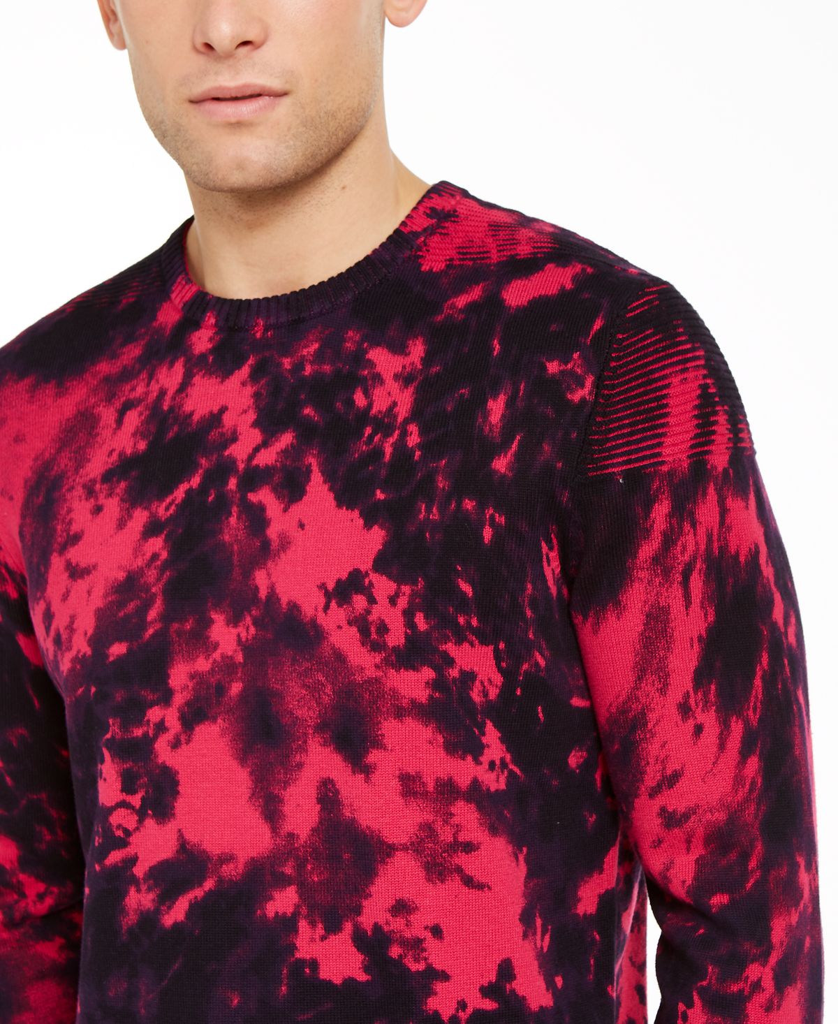 Inc International Concepts Inc Gnover Tie Dye Sweater Radiating Berry