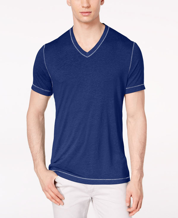 Inc International Concepts Inc Heathered T-shirt Basic Navy