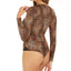 Inc International Concepts Inc Leopard-print Lace-trim Thong Bodysuit Leopard