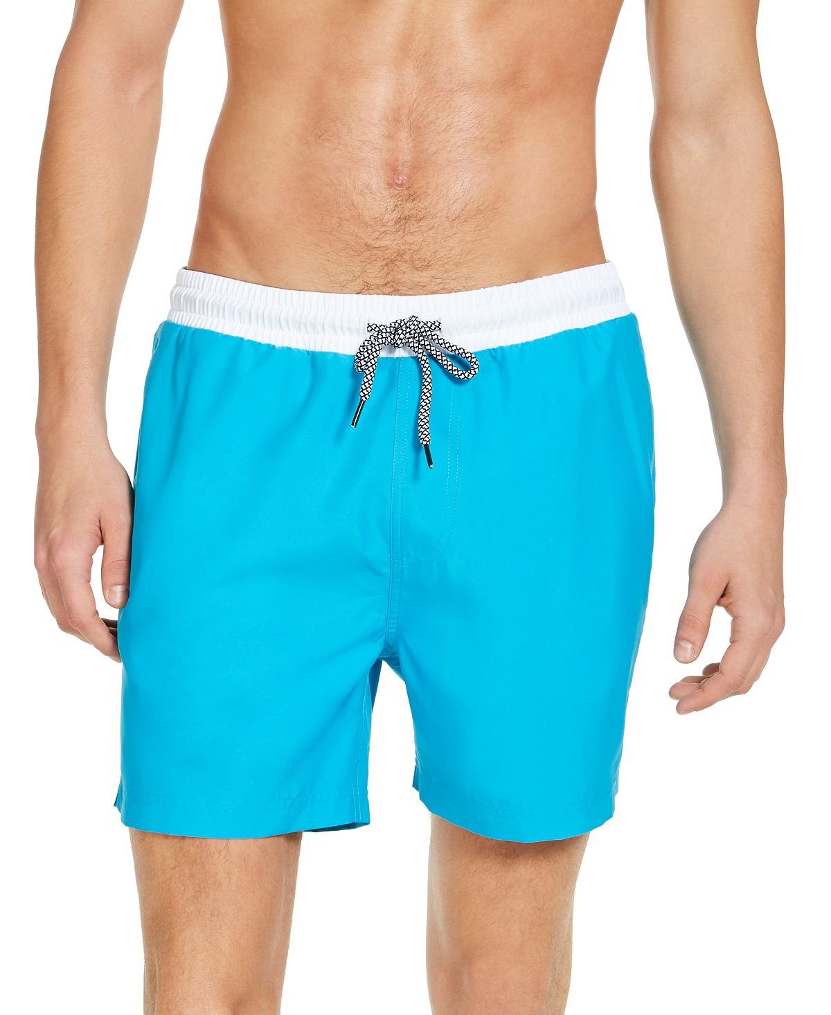 Inc International Concepts Inc Liam Solid 5" Swim Trunks Blue Combo