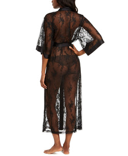 Inc International Concepts Inc Long Lace Wrap Robe Deep Black thumbnail 3