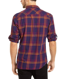 Inc International Concepts Inc Marc Plaid Shirt Deep Grape thumbnail 3