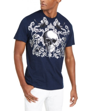 Inc International Concepts Inc Men's Berk Skull & Scrolls Graphic T-Shirt