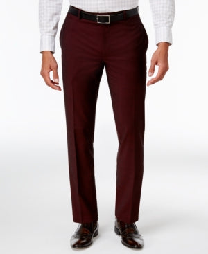 Inc International Concepts Inc Men's Slim-Fit Burgundy Pants