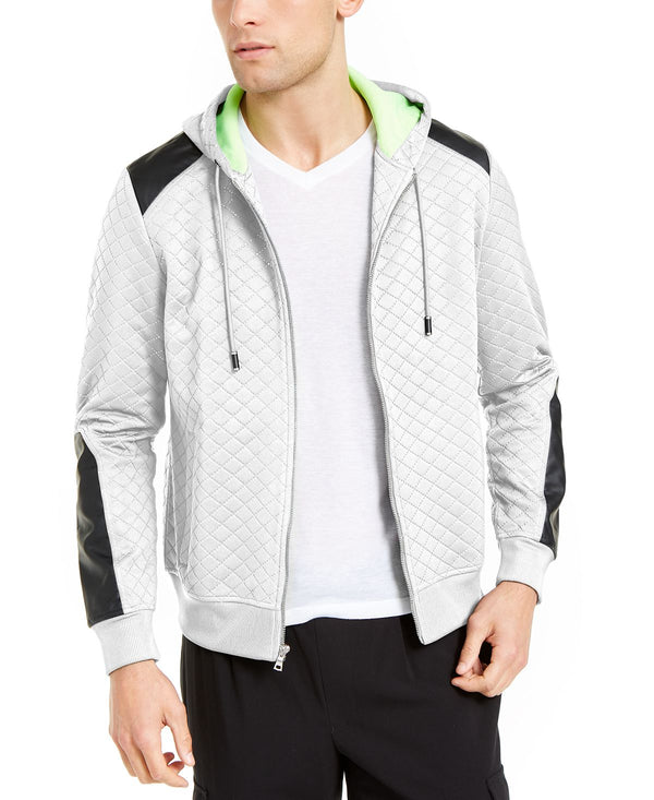 Inc International Concepts Inc Quilted Hooded Jacket White Pure