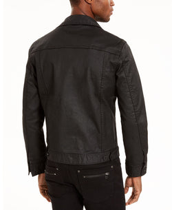 Inc International Concepts Inc Regular-fit Coated Stretch Denim Trucker Jacket Black Wash thumbnail 3